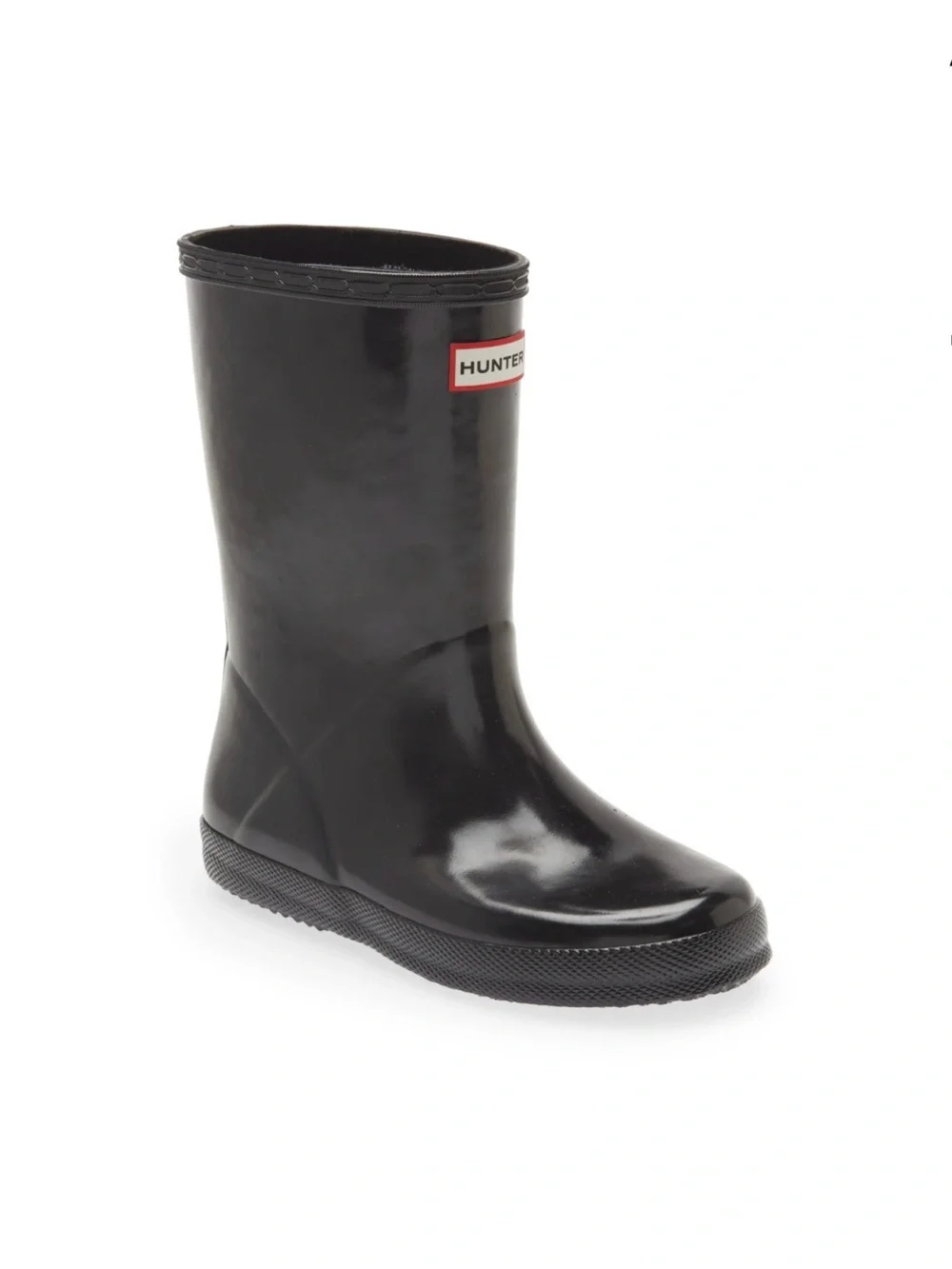 Hunter First Gloss Rain Boots | Black | Toddler Size 7